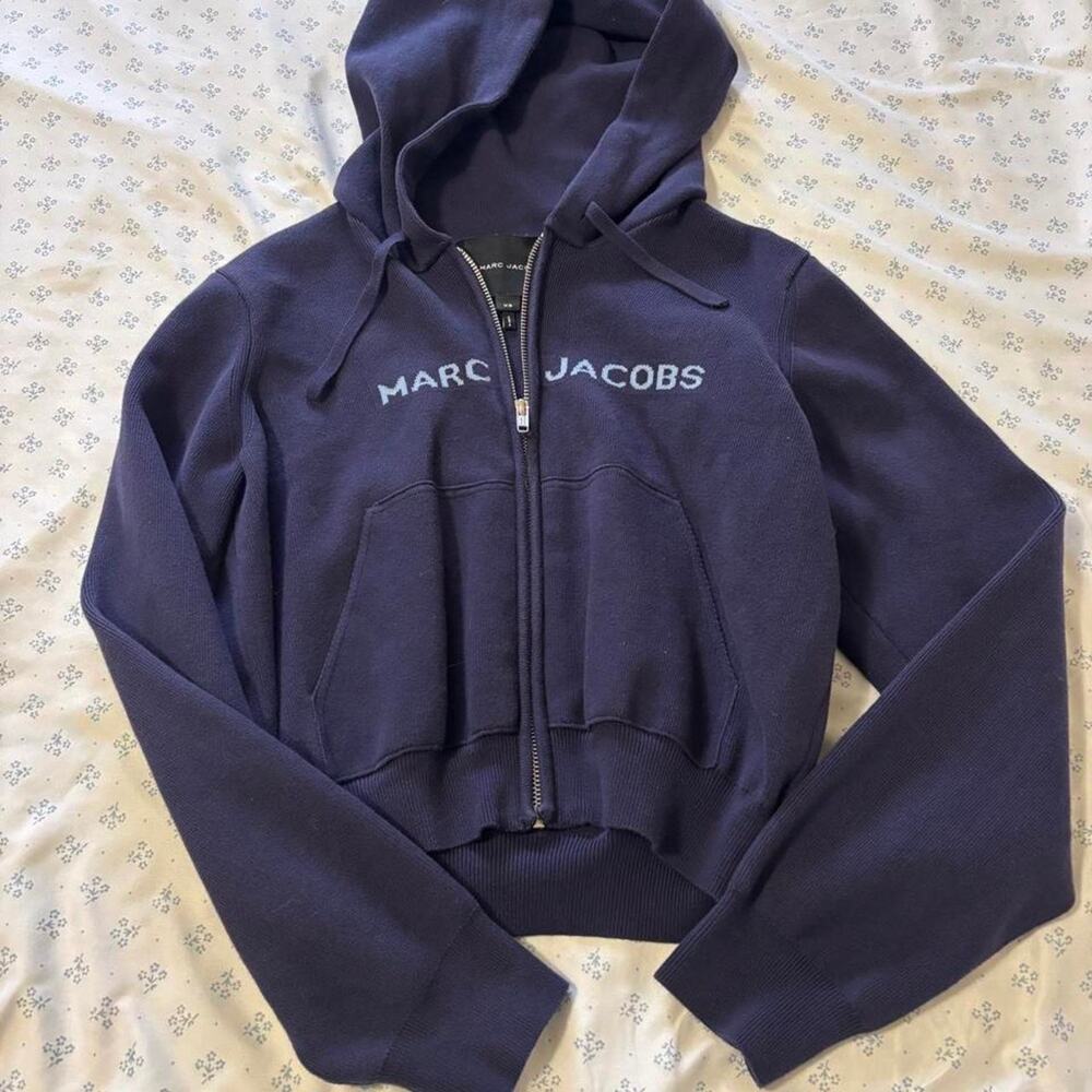 Marc jacobs navy blue zip
